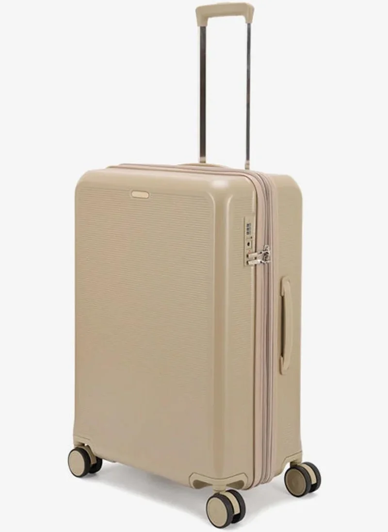 Echolac  sense 3 piece hardcase 4-double wheeled expandable luggage trolley set - gold  | Best Price UAE