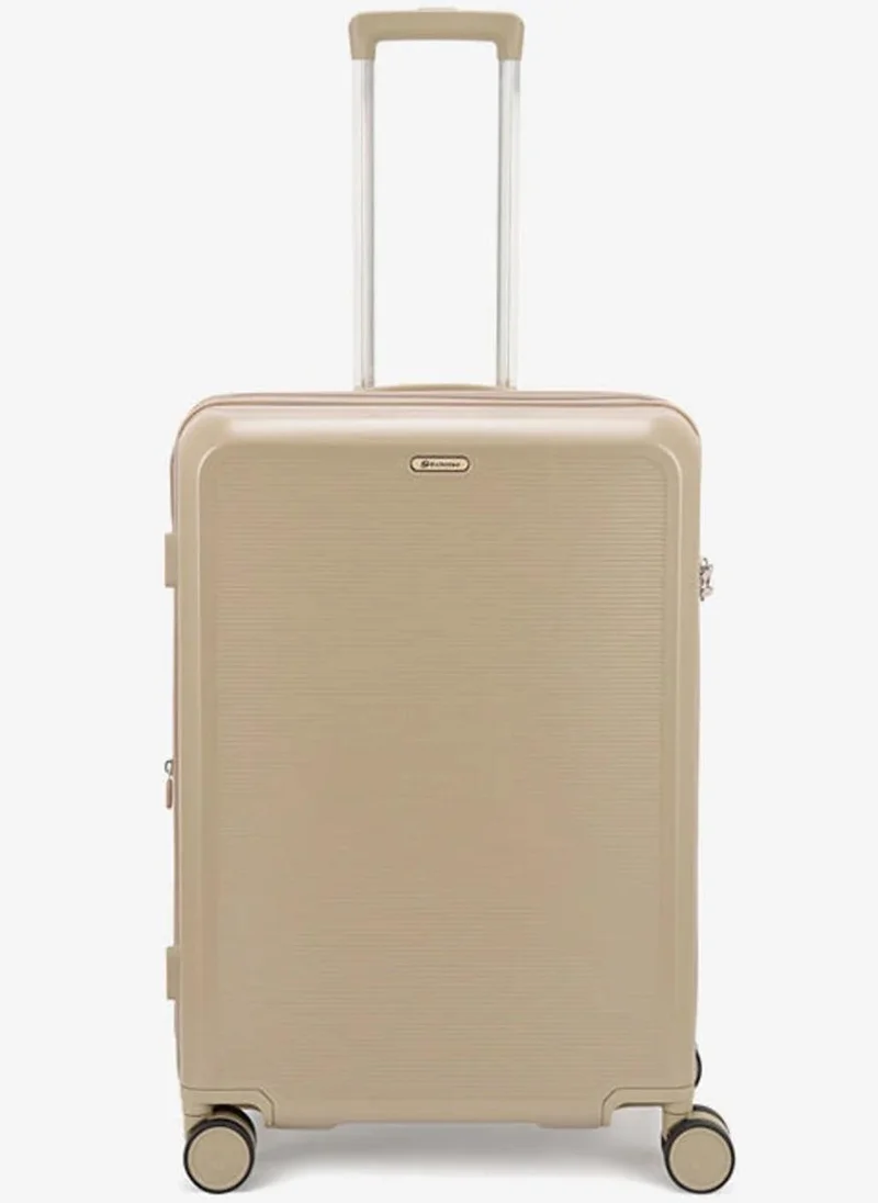 Echolac  sense 3 piece hardcase 4-double wheeled expandable luggage trolley set - gold  | Best Price UAE