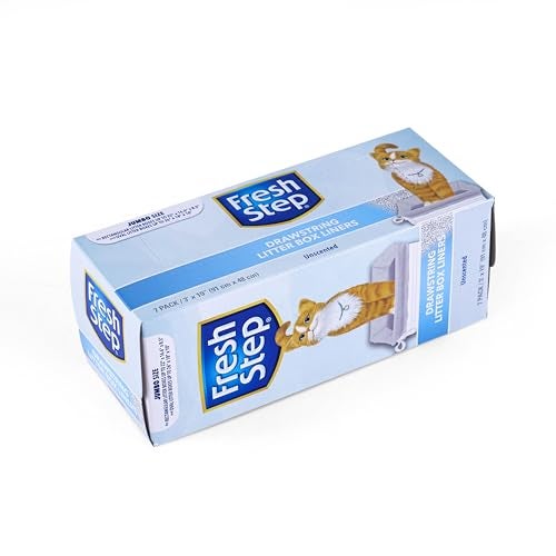 Fresh Step Drawstring Cat Litter Box Liners, Unscented - Kitty Litter Bags for Rectangle or Oval Large Litterboxes, Size Jumbo, 36" x 19" - 7 Count - Image 4