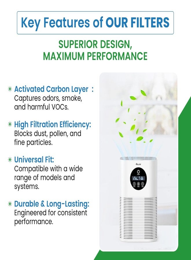 Filter Everything Carbon Replacement Filter Compatible with HAPF60, HAP756, HAP615, HAP726, HAP750, HAP625, HAP725 - 6” x 9.25” x 0.25” - 4 Pack - Image 3