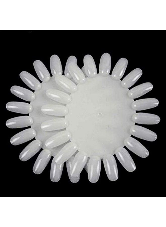 DNHCLL 10Pcs White Acrylic Wheel False Nail Art Tips Practice Display For Nail Art Tool - Image 3