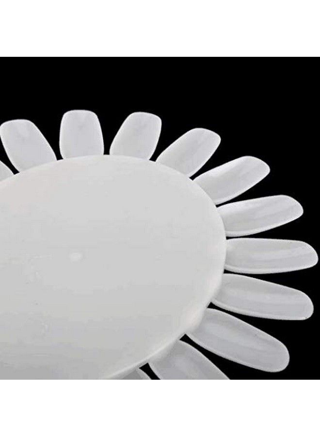 DNHCLL 10Pcs White Acrylic Wheel False Nail Art Tips Practice Display For Nail Art Tool - Image 5
