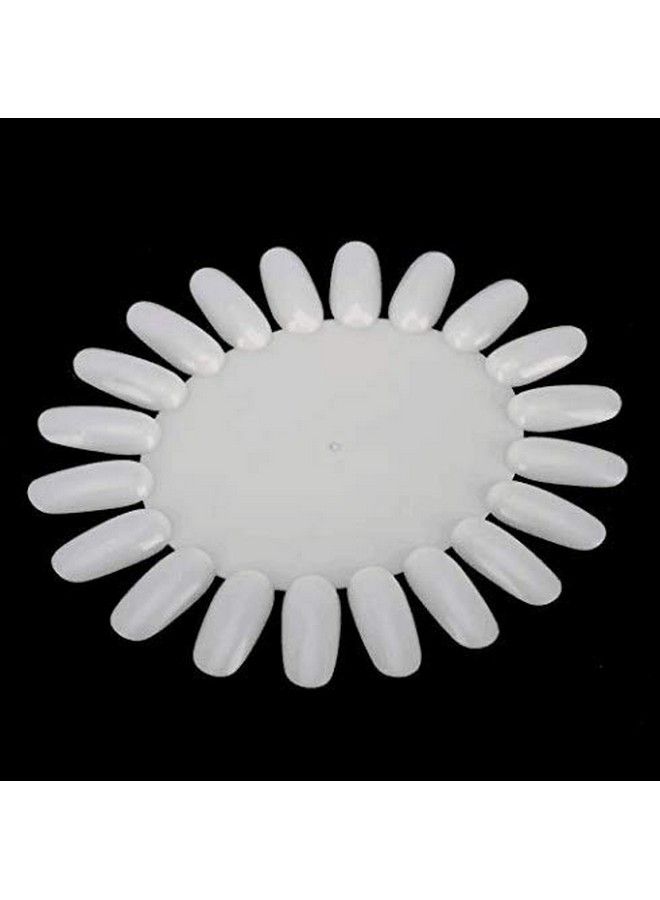 DNHCLL 10Pcs White Acrylic Wheel False Nail Art Tips Practice Display For Nail Art Tool - Image 4