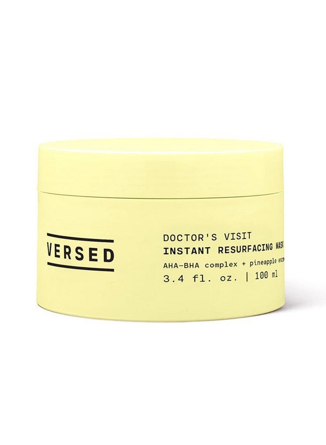 Versed Doctor’s Visit Exfoliating Face Mask, Jumbo - AHA BHA Facial Exfoliant, Pore Minimizer + Skin Resurfacing Enzyme Mask - Moisturizing, Smoothing + Brightening Vegan Skincare (3.4 Fl Oz)