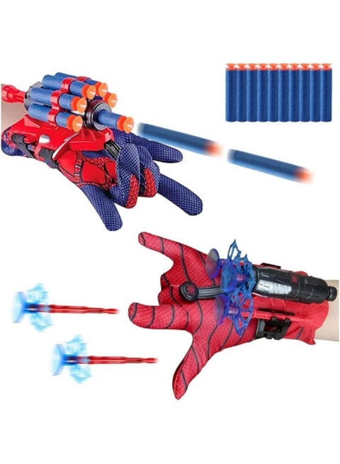 2 Pack Spider Gloves Web Shooter for Kids, Spider Web Shooters Toy