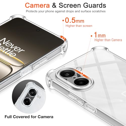 Lustree Back Cover Transparent Case Compatible with OnePlus Nord CE5 5G | Clear TPU Shockproof Case with Four Corner Protection & Raised Camera Guard | Slim Protective Mobile Phone Cover - Image 3