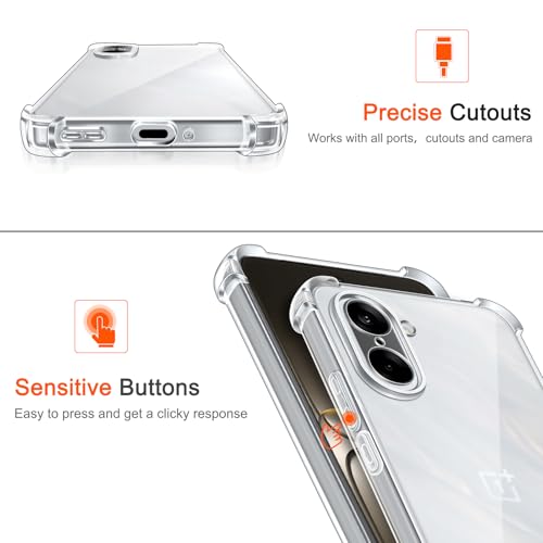 Lustree Back Cover Transparent Case Compatible with OnePlus Nord CE5 5G | Clear TPU Shockproof Case with Four Corner Protection & Raised Camera Guard | Slim Protective Mobile Phone Cover - Image 4