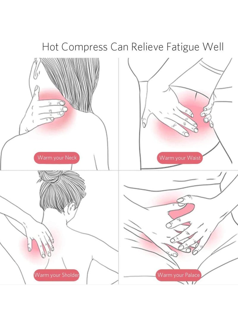 SYOSI Hot Water Bottles, Rubber Mini Water Bag, Removable and Washable Heat Bag, Soft Fluff Hot Water Bottle for Menstrual Cramps, Neck and Shoulder Pain Relief (2 Pack) - Image 4