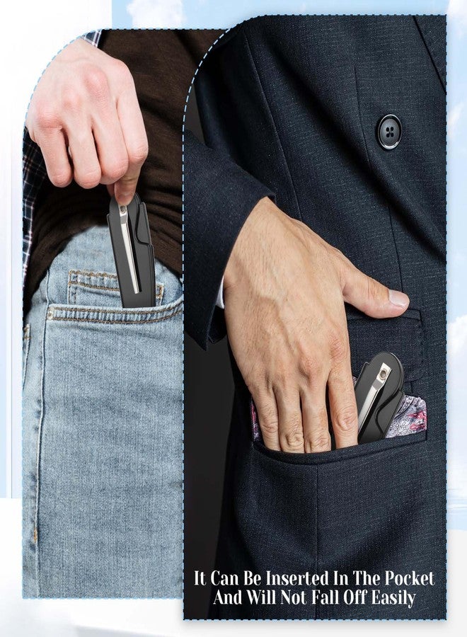 Prasacco 4 قطع مشط شارب قابل للطي مشط لحية محمول فرشاة لحية بأسنان دقيقة فرشاة شارب بلاستيكية مشط شارب مشط جيب صغير للرجال للعناية بشعر الشارب وتصفيفه وتجميله - Image 4