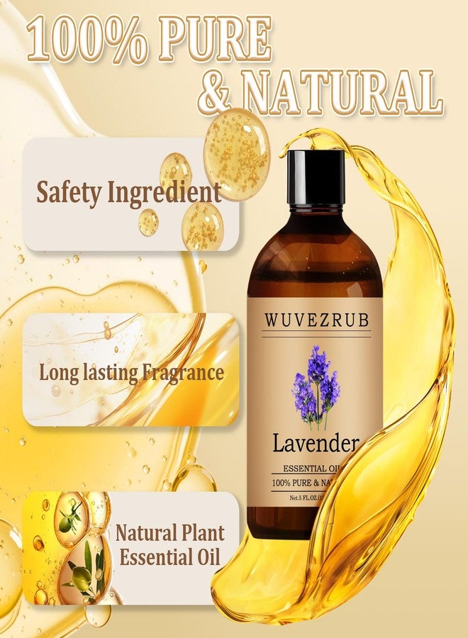 Wuvezrub Lavender Essential Oil- Huge 5 Fl Oz, 100% Pure and Natural Essential Oils for Diffuser, Aromatherapy, Soap and Candle Making, Premium Grade Lavender Oil-150ML - Image 2