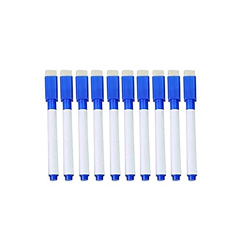 deziine� Set Of 12 Blue Magnetic Whiteboard Pen Erasable Marker Office School Stationery Supplies - Image 1