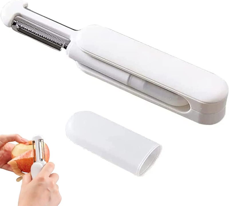 woobles 3in1 Multifunctional Rotary Paring Cutter,Stainless Steel Fruit & Vegetable Shredder,360°Rotating Portable Peeler and Grater for Vegetable and Fruit,Vegetable Grater Slicer Kitchen Gadgets… - Image 1