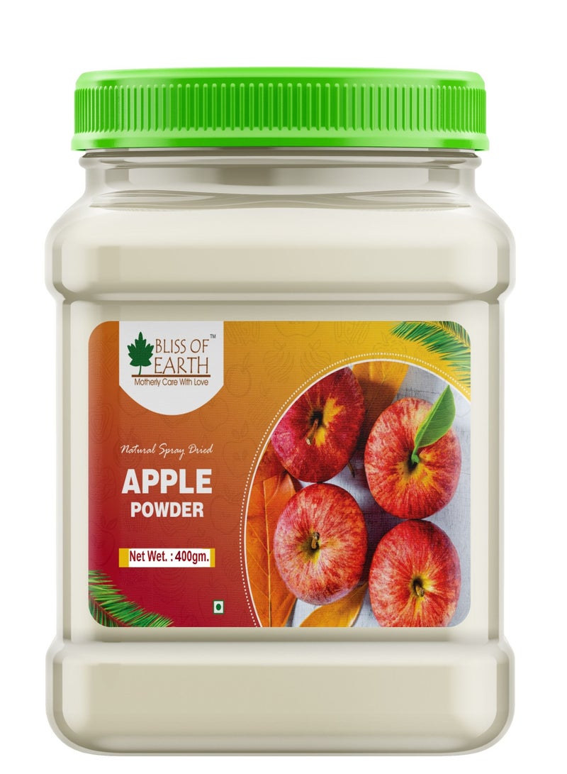 BLISS OF EARTH 400GM of Apple Powder Natural Spray Dried Great for Smoothie  Apple juice  bake apple pie - Image 1