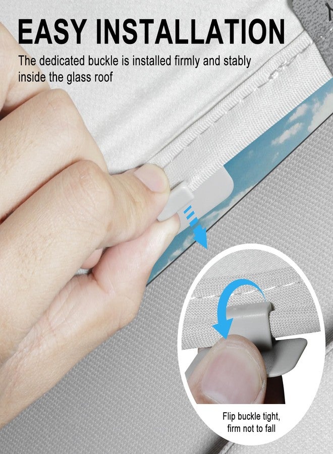 KUNIST Clips for Tesla Model 3/Y Sunroof Sunshades (Grey) - Image 4