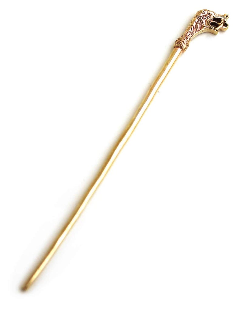 LynnAround Bronze Norse Viking Naga Snake Serpent King Head Hair Pin, Hair Stick Medieval Hair Accessories for Women Girls, Heathen Jewelry (6.89, Naga/Snake) - Image 5