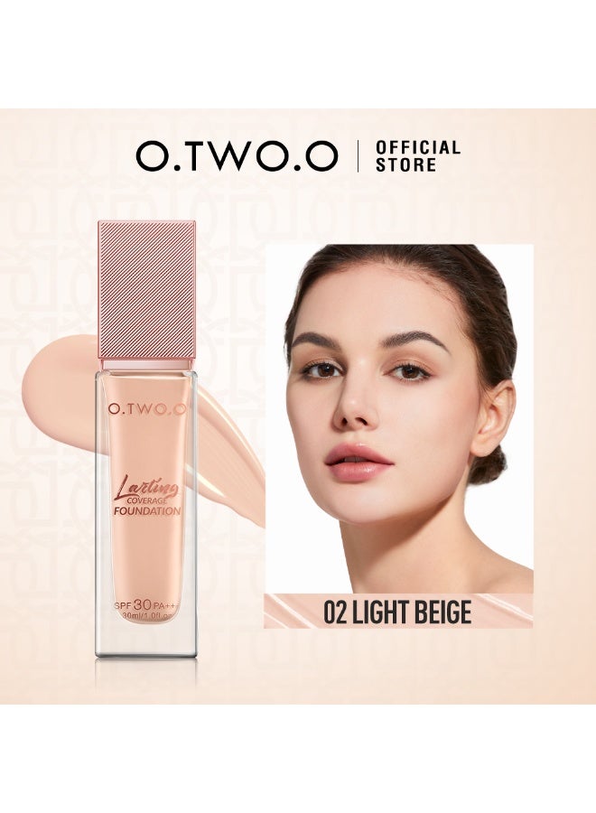 OTWOO O.TWO.O Haute All Day Coverage Foundation – Full Coverage, Long-Wear Formula (#2, LIGHT BEIGE) - Image 2