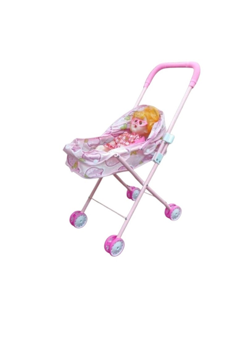 Mini Stroller With Doll Set  - Image 2