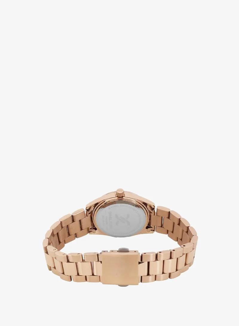 DANIEL KLEIN Women's Stainless Steel Rose Gold Alloy Case Analog Silver Round Sunray Dial Japanese Quartz Premium 30 Meters Water Resistant