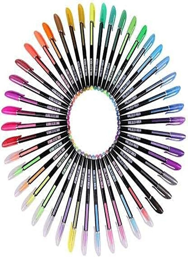 KIRA 48 Pc Gel Pens Set Color Gel Pens,Glitter, Metallic, Neon Pens Set Good Gift for Coloring Kids Sketching Painting Drawing - Image 1