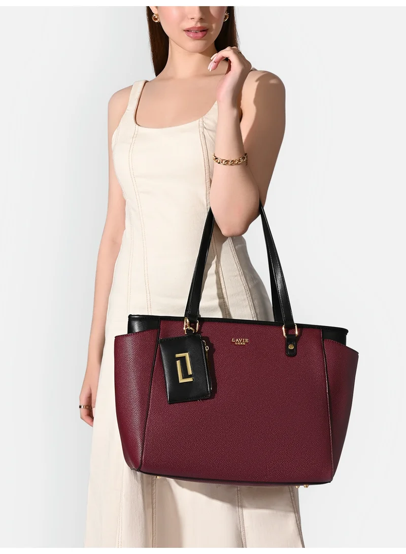 لافي حقيبة يد نسائية فاخرة كبيرة آدي عنابي