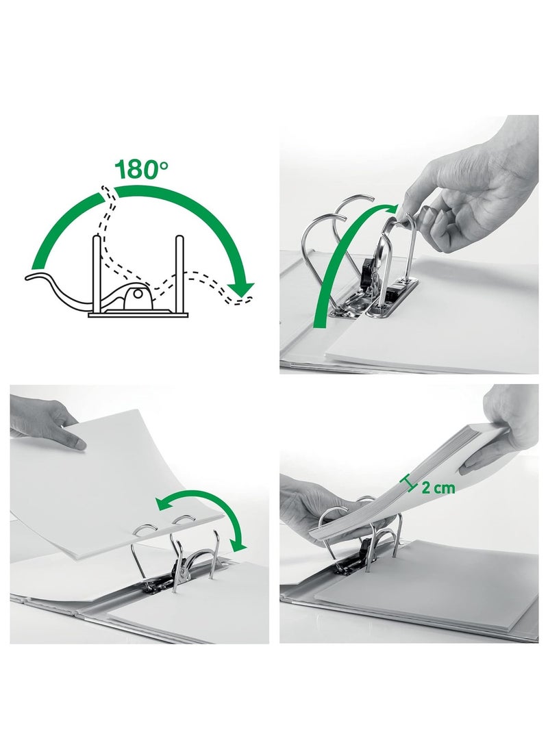 CLIPP 1-Piece Lever Arch Box File 75mm Spine White - Image 1