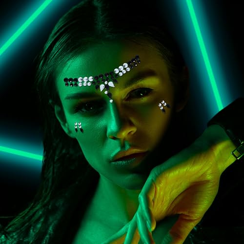 Comet Busters® Face Jewels Party Face Decoration Sticker Rhinestones Temporary Body Tattoos (BT318-335) (BT335) - Image 3