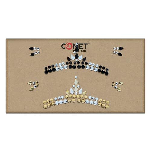 Comet Busters® Face Jewels Party Face Decoration Sticker Rhinestones Temporary Body Tattoos (BT318-335) (BT335) - Image 2