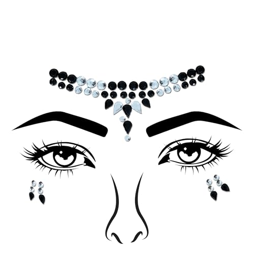 Comet Busters® Face Jewels Party Face Decoration Sticker Rhinestones Temporary Body Tattoos (BT318-335) (BT335) - Image 5