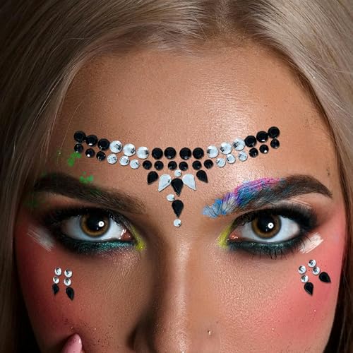 Comet Busters® Face Jewels Party Face Decoration Sticker Rhinestones Temporary Body Tattoos (BT318-335) (BT335) - Image 4