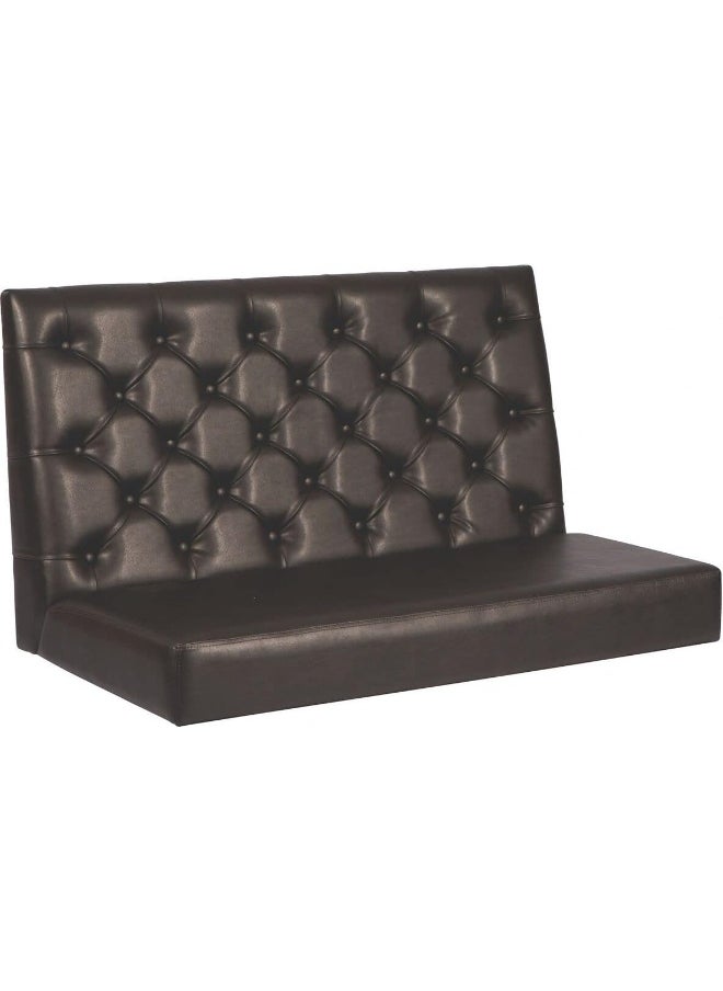 TRAMONTINA - Since 1911,Made in Brazil-  Piazza Booth Cushion With Tufted Black Leatherette Upholstery - Image 1