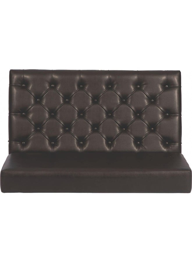 TRAMONTINA - Since 1911,Made in Brazil-  Piazza Booth Cushion With Tufted Black Leatherette Upholstery - Image 1