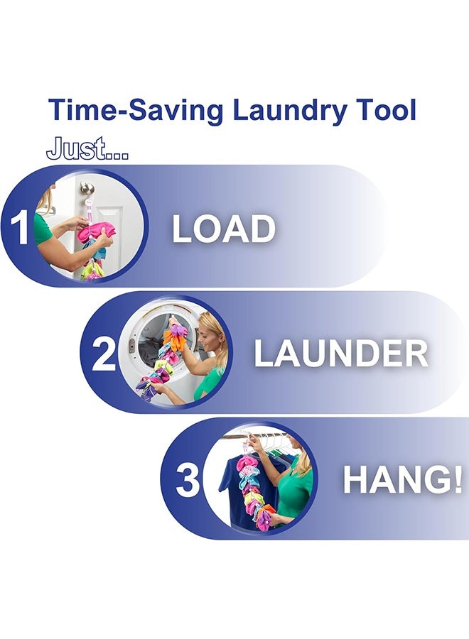 Sock Laundry Tool, Organizer, Easy Clips & Locks Paired Socks without Ties, Bags or Dividers (Yellow) - Image 3