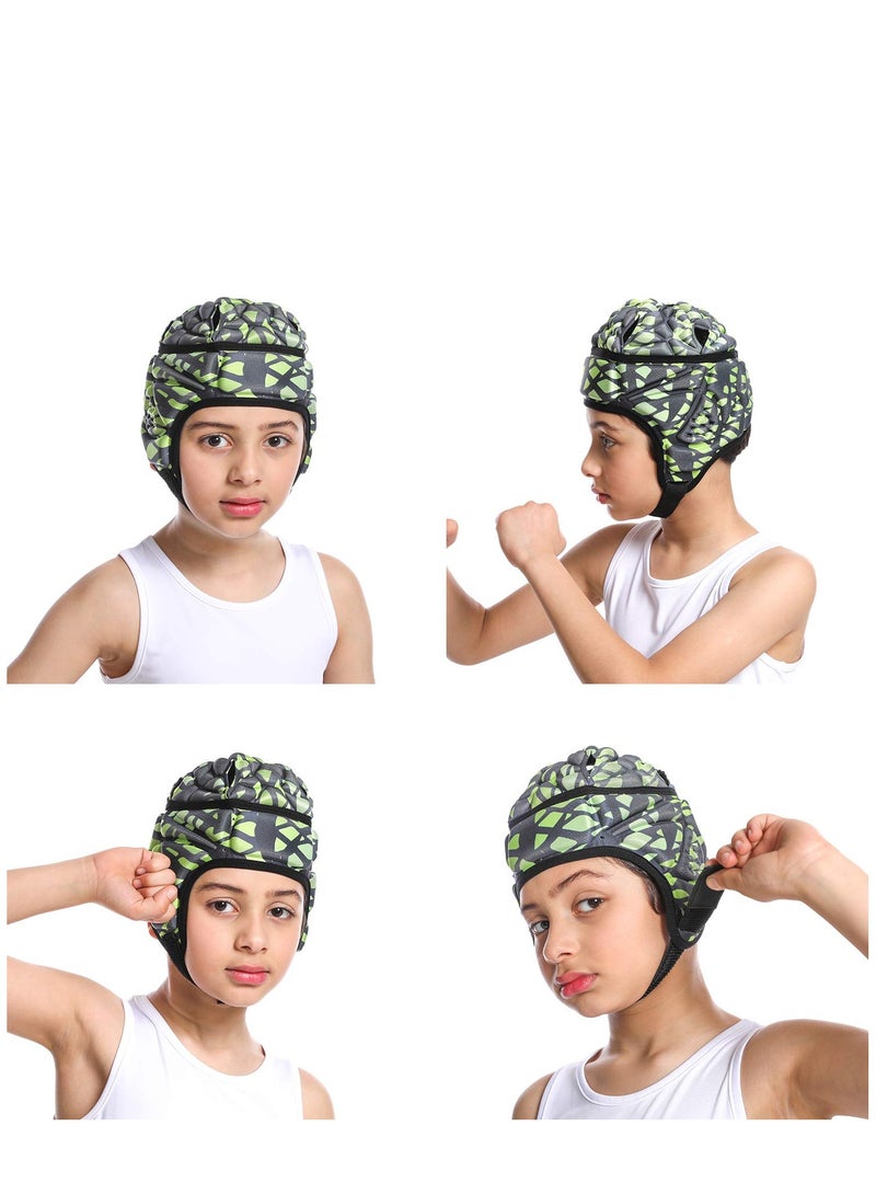 KASTWAVE Mult-Color Soft Helmet, Flag Football Rugby Goalkeeper Helmet, Cap Soft Shell Helmet, Soccer Headgear Special Needs Protection for Childrens 4-12 Years  - Image 4