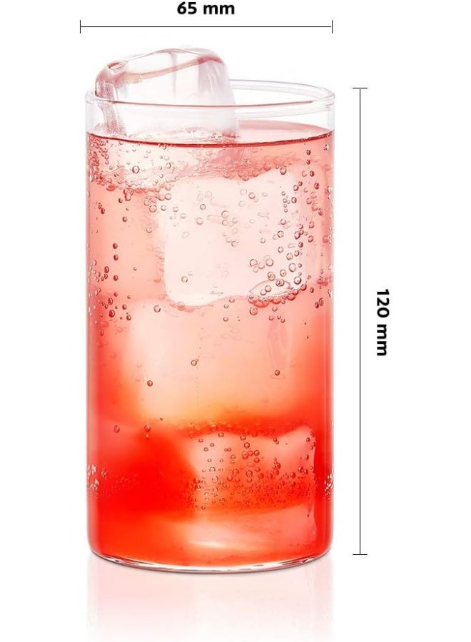 BOROSIL Vision Transparent Water Glass/Cold Drink Tumbler/Beer Glass/Juice Glass Set Of 6 Pcs (350 Ml Each) - Image 5