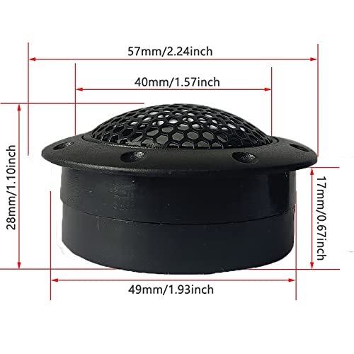 CYDZSW 1 Inch Car Audio Tweeters,Door Stereo Speakers,Truck Super Tweeter Pair Set 180W(DDT-S30) - Image 2