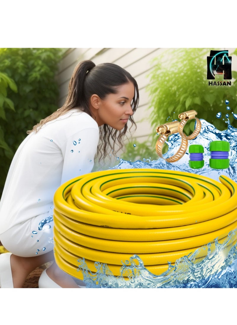 Hassan Durable 1/2 Inch PVC Garden Hose – Heavy-Duty, Flexible, and Weather-Resistant  - Image 3