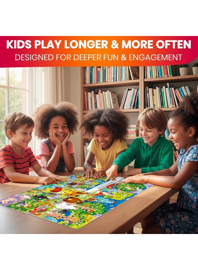 quokka 100 Piece Floor Puzzles for Kids Ages 4-8 – 3 Kids Puzzles Ages 3-5 Year Old by – Toy for Learning Ocean & Forest Animals for 6-8 yo – Jigsaw Toddler Game for Boy and Girl Ages 8-10 - Image 5