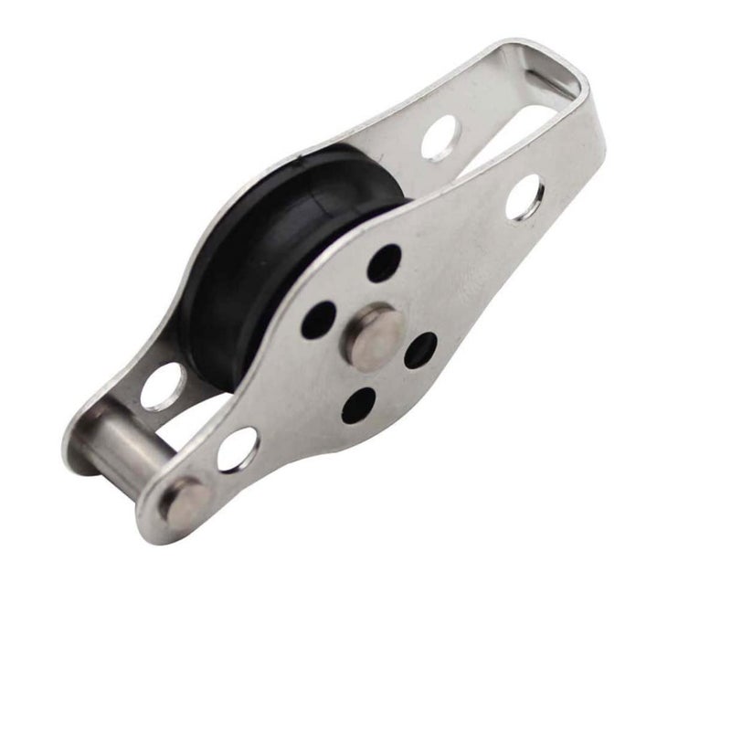 Heavy Duty Single Pulley System Stainless Steel Nylon Rope Tackle Lift Tool - Image 4