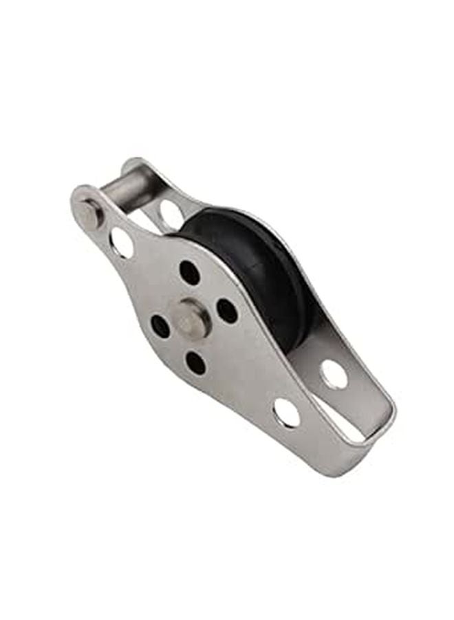 Heavy Duty Single Pulley System Stainless Steel Nylon Rope Tackle Lift Tool - Image 1