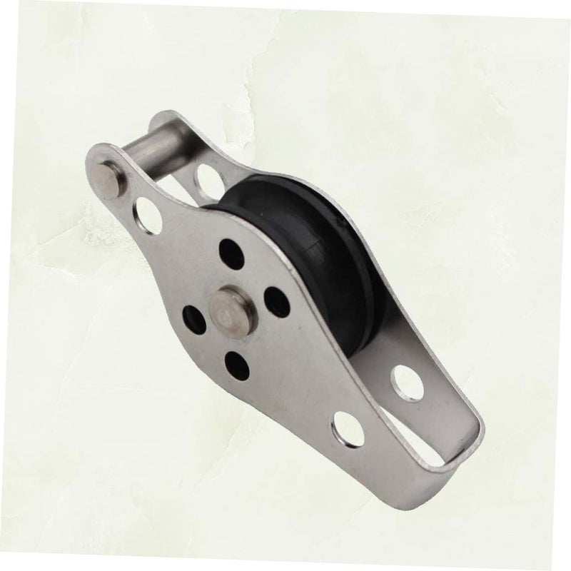 Heavy Duty Single Pulley System Stainless Steel Nylon Rope Tackle Lift Tool - Image 3