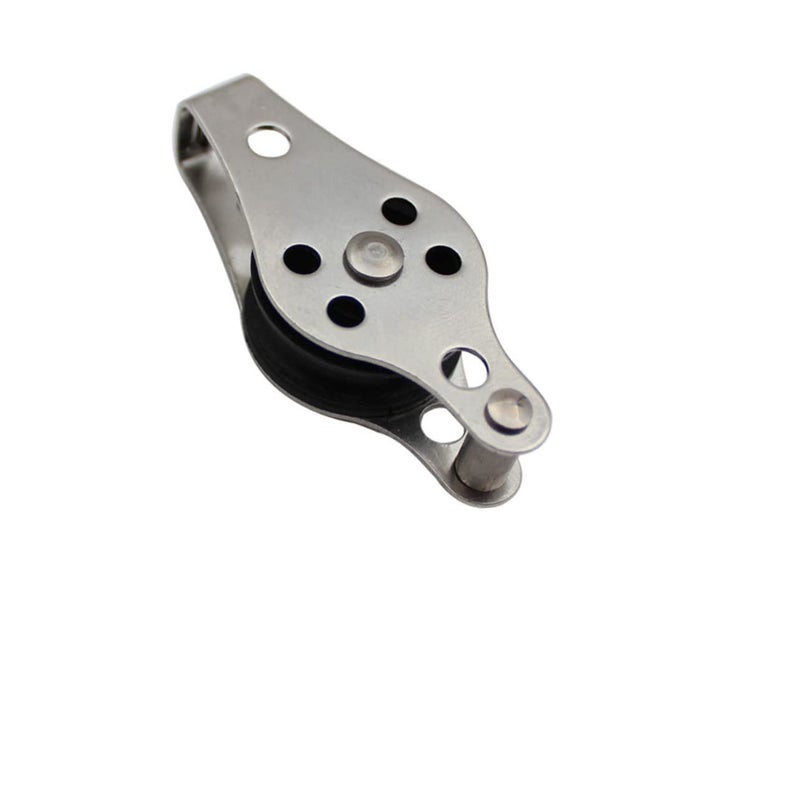 Heavy Duty Single Pulley System Stainless Steel Nylon Rope Tackle Lift Tool - Image 5