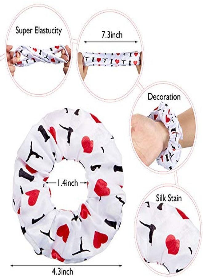 WILLBOND 8 Pieces Gymnastics Hair Scrunchies Velvet Gymnastics Hair Elastics Gymnastics Hair Ties Gymnastics Hair Accessories For Gymnast Women Girls (Multiple Color)  - Image 3