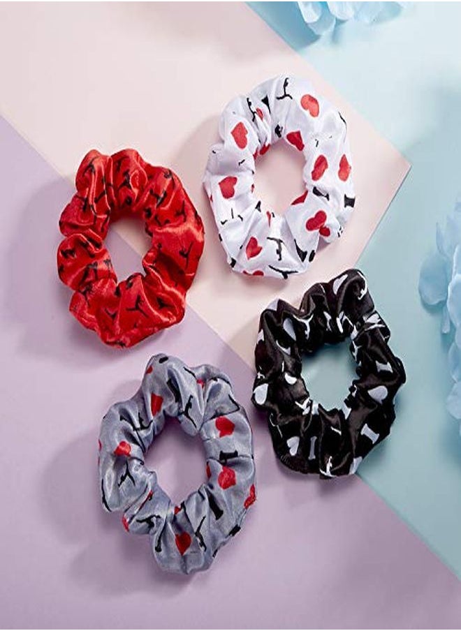 WILLBOND 8 Pieces Gymnastics Hair Scrunchies Velvet Gymnastics Hair Elastics Gymnastics Hair Ties Gymnastics Hair Accessories For Gymnast Women Girls (Multiple Color)  - Image 5