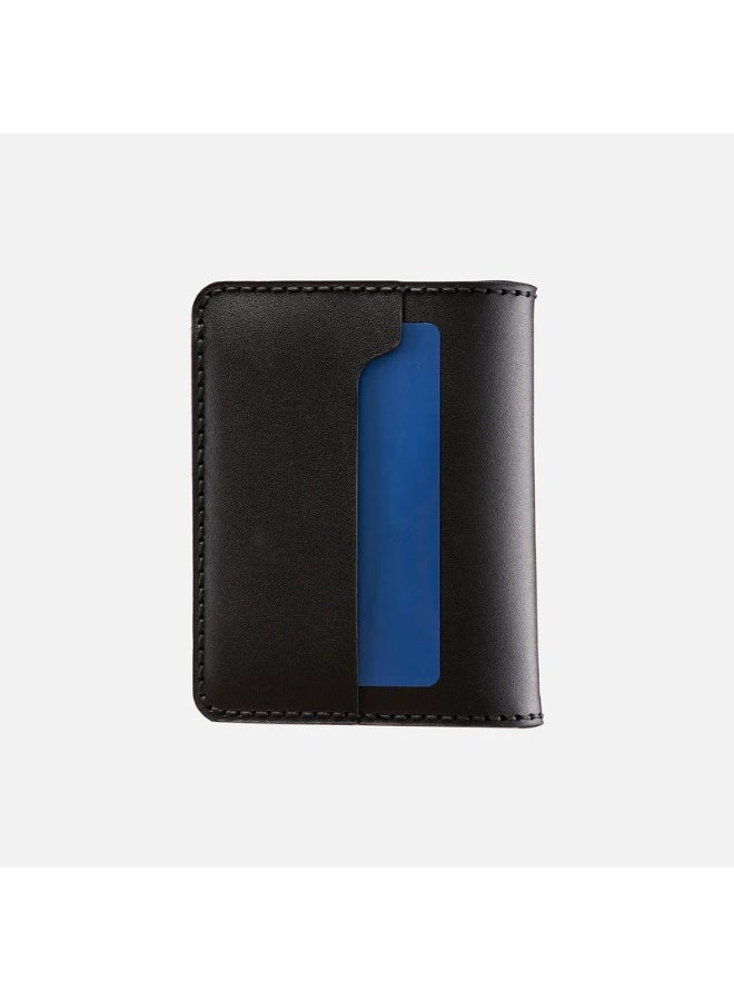 Hitch Bifold Card Wallet (Upgraded) - Handmade Natural Genuine Leather - Black - Image 2