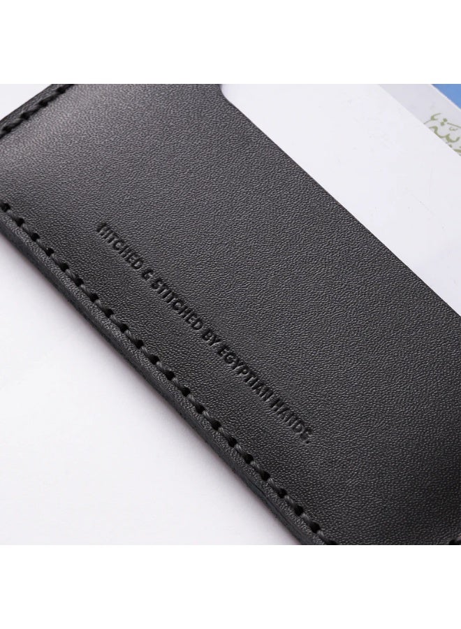 Hitch Bifold Card Wallet (Upgraded) - Handmade Natural Genuine Leather - Black - Image 3