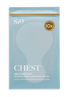 Sio SiO Beauty ChestLift - Chest Anti-Wrinkle Pad 4 Weeks Supply - Overnight Smoothing Silicone Pad For Cleavage & Decollete Skin 