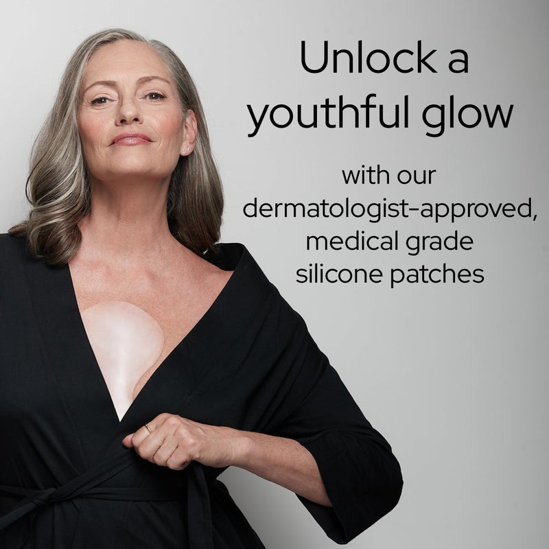 SiO Beauty ChestLift - Wrinkle-Smoothing, Medical-Grade Silicone Patches for Chest Fine Lines - Reusable Up to 10x - Cruelty-Free & Environmentally-Friendly Hydrating Beauty Patches - 2 Patches - Image 2