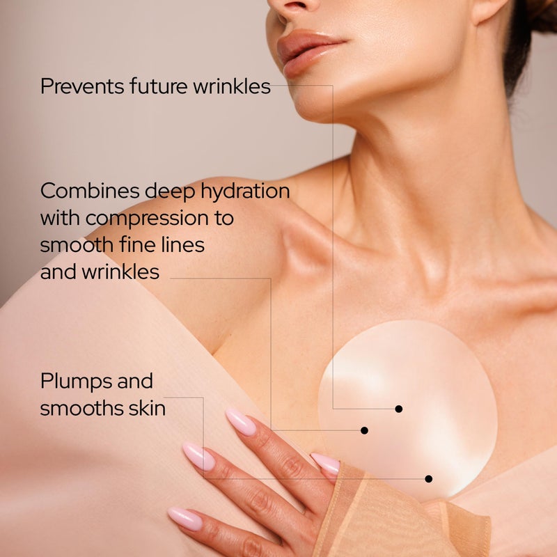 SiO Beauty ChestLift - Wrinkle-Smoothing, Medical-Grade Silicone Patches for Chest Fine Lines - Reusable Up to 10x - Cruelty-Free & Environmentally-Friendly Hydrating Beauty Patches - 2 Patches - Image 3