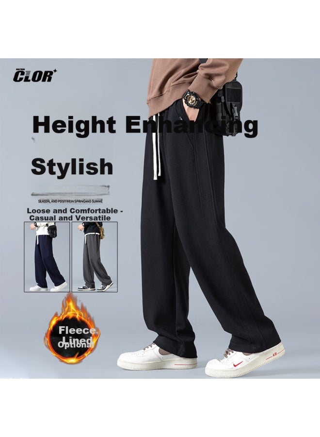 Clor Men's Pants Spring Summer New Sports Straight-leg Youth Sweatpants Casual Trousers Cl117 Black 4XL