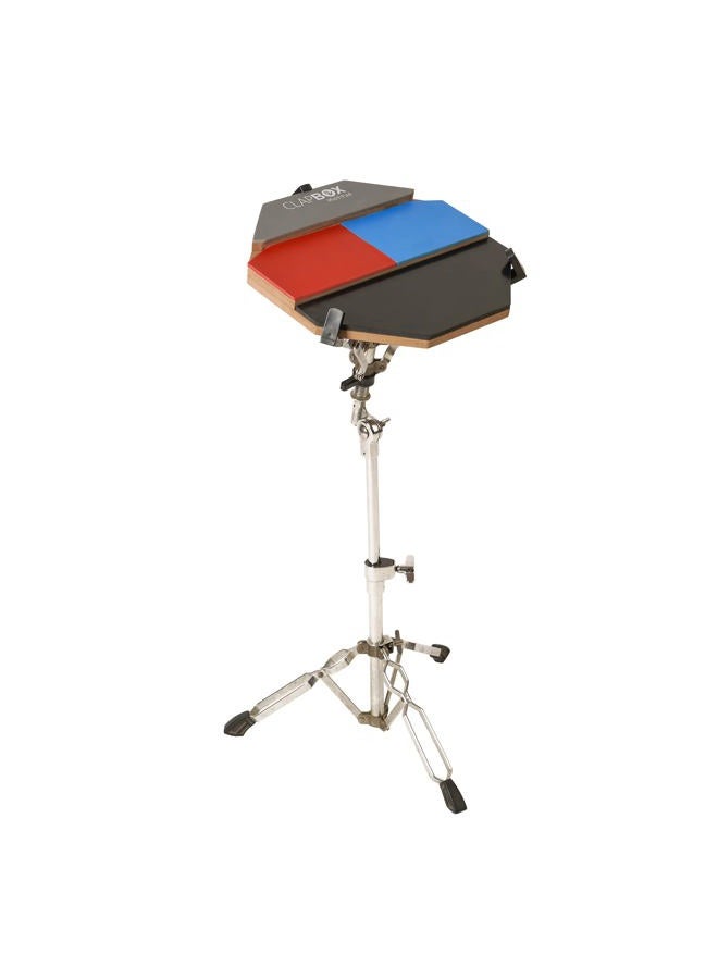Clapbox Multipad Drum Practice Pad - 4 Different surfaces, 12 inches (Practice Pad Only) - Image 3